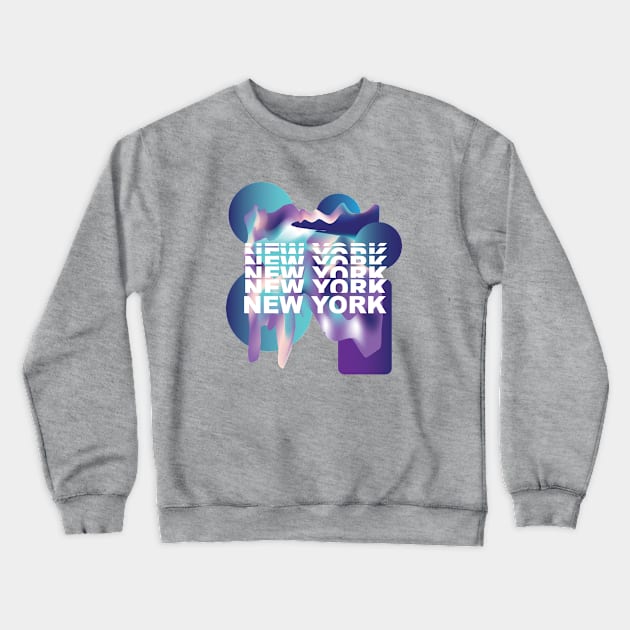 abstract new york typography Crewneck Sweatshirt by SSSD